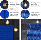 UPGRADE Privacy Screen 5' x 50' Fence Commercial Shade Cover with Brass Grommets Heavy Duty Perfect for Outdoor Back Yard, Blue, Customizable