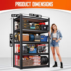 Set of 2 71"H Garage Shelving-5 Tier Garage Storage Shelves,Adjustable Heavy Duty Metal Shelving Unit and Storage Large Rack,Utility Steel Shelf For Warehouse Industrial Pantry Basement 71"x32"x14"