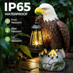 American Bald Eagle Garden Statue with Solar Light,Outdoor Decor Sculpture,Perfect for Patio,Yard,Porch,Balcony,Distinctive Bald Eagle Home Decor,250 Anniversary USA Gift for Men Father