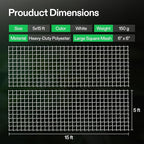 VIVOSUN 5 x 15 ft. Plant Trellis Netting, Heavy-Duty Polyester Grow Net, Garden Trellis Netting with Square Mesh for Climbing Plants, Vegetables, Fruits, and Flowers, 4-Pack