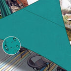 LOVE STORY Right Triangle 14'x14'x19.8' Waterproof Sun Shade Sail Canopy UV Block for Outdoor Patio Backyard Carport,Turquoise Blue(We Make Custom Size)