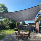 SUNLAX Sun Shade Sail 10' x 10' Dark Grey Rectangle Canopy Sail Shade Cover UV Block Permeable Sunshade Outdoor for Patio Backyard (We Make Custom Size)