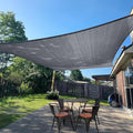 SUNLAX Sun Shade Sail 7' x 13' Dark Grey Rectangle Canopy Sail Shade Cover UV Block Permeable Sunshade Outdoor for Patio Backyard (We Make Custom Size)