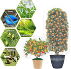 Bird Netting for Garden Protection, CANAGROW 4 Pack Garden Plant Mesh Netting Covers Bags with Drawstring, Insect Bird Barrier Bug Netting for Fruit Blueberry Bushes Vegetable Flower (3.3x4.9FT)