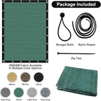Artpuch 90% Sun Shade Cloth, 10 x 10 FT Pergola Shade Cover Canopy with Grommets, Sun Screen Fabric Tarp for Patio, Outdoor, Garden, Backyard, Green