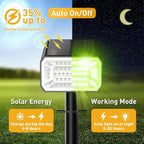 Solar Color Changing Spot Lights Outdoor Waterproof IP65, [12 Pack/32 LED/7 Modes] 2-in-1 Landscape Spotlights, Auto On/Off High Lumens Spot Lights for Outside Yard Garden Pathway Walkway