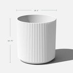 Veradek Round Demi Planter Pots for Indoor/Outdoor Garden Use | Made from Plastic - Concrete Mix with Drainage Holes | Perfect for Small to Large Succulent Plants, Flowers, Modern Interior Plants