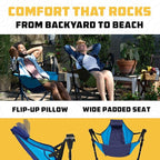 Wise Owl Outfitters Hammock Chair for Adults – Comfortable Portable Folding Rocking Camping Chair with Carry Bag – Great for Lawn, Campsite & Outdoors