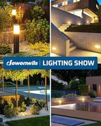 DEWENWILS 300W DC Low Voltage Landscape Transformer with 2 Zones, Photocell Sensor & Timer, Outdoor Low Voltage Transformer, Landscape Lighting Transformer for Spot Light Steplight