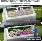 Raised Garden Bed with Self-Watering System, 8x4x1 ft Elevated Planter Boxes Outdoor with PE Cover, Galvanized Raised Beds for Gardening,Vegetables,Flowers, Backyard, Patio