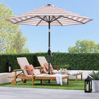 Best Choice Products 10ft Solar Polyester LED Lighted Patio Umbrella w/Tilt Adjustment and UV-Resistant Fabric