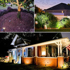 VOLISUN Solar Spotlight Outdoor, IP67 Waterproof Solar Landscape Spot Lights，Uplights for Yard Garden Pathway - 6 Pack Warm White 27 LED 3 Lighting Modes