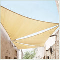 ColourTree 20' x 20' x 28.3' Beige Right Triangle CTAPRT20 Sun Shade Sail Canopy Mesh Fabric UV Block UPF50 - Commercial Heavy Duty & 190 GSM - 3 Years Warranty (We Make Custom Size)