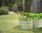 Plant & Plot Galvanized Raised Garden Beds Outdoor // 3×3×1 ft Planter Raised Beds for Gardening, Vegetables, Flowers // Large Metal Garden Box (Silver) // Patented Tool-Free Design