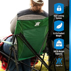 Kijaro Dual Lock Portable Camping Chairs - Enjoy the Outdoors with a Versatile Folding Chair, Sports Chair, Outdoor Chair & Lawn Chair - Dual Lock Feature Locks Position – Jasper Green