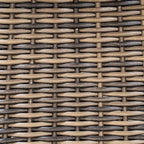 Christopher Knight Home Pasco Acacia Wood Outdoor Dining Table Set for 6, Wicker Patio Dining Set with Acacia Wood Table and Bench, Patio Table and Chair Set with Cushion+Rope Backrest, Teak+Grey