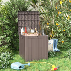 ROJIK Outdoor Storage Housing Deck Box - Waterproof Patio Furniture, Garden Tools, Cushions, Pool Accessories Storage Bench with Lockable Lid and Side Handles (Grey, 50 Gal)