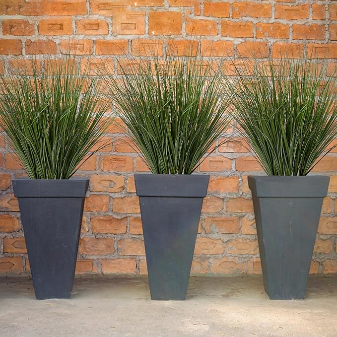 Artificial Wheat Grass Greenery Stems, 48 Pieces, Green Plastic, 26.4 Inch