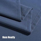 BONZER Outdoor Waterproof Curtains for Patio Extra Wide Grommet Light Filtering Outside Curtains for Gazebo, Porch, Pergola, Pavilion, 1 Panel, 150W x 108L inch, Navy
