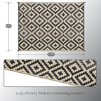 SAND MINE Waterproof Outdoor Rug 9x12 ft, Plastic Reversible Rug, Modern Area Rug, Large Floor Mat for Outdoors, RV, Patio, Backyard, Deck, Picnic, Beach, Camping