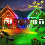 ROSHWEY Solar Outdoor Lights Waterproof, 9 Lighting Modes Halloween Christmas Solar Garden Light Colored Landscape Spotlights Spot Lights Outdoor Lighting for Backyard House Yard Pool Patio- 4 Pack