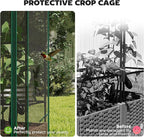 Outsunny Raised Garden Bed with Trellis, 46.5" Tomato Cage with Crop Cage, Self Watering Planter Box with Drainage Holes and Plugs for Outdoor Patio Climbing Plants, Vines, Vegetables, Flowers, Green