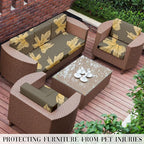 Cushion Covers, 8 Pack Stretch Fit Maple Leaf Pattern, Corded