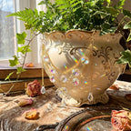 Sun Catcher Plant Hanger with Beads and Glass Crystal Beaded Plant Accessories for Indoor Home Rainbow Decor Pot Accessory(Flower Pot Not Included)(Teardrop)