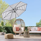 Best Choice Products 10ft Solar Polyester LED Lighted Patio Umbrella w/Tilt Adjustment and UV-Resistant Fabric