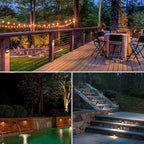 SUNVIE 5W LED Low Voltage Deck Lights with Fastlock2 Wire Connectors 12-24V AC/DC Low Voltage Landscape Lighting 3000K Warm White Step Lights Outdoor IP65 Waterproof for Deck Steps Fence Post, 12 Pack