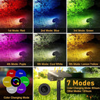 Solar Color Changing Spot Lights Outdoor Waterproof IP65, [8 Pack/32 LED/7 Modes] 2-in-1 Landscape Spotlights, Auto On/Off High Lumens Solar Spot Lights for Outside Yard Garden Pathway Walkway