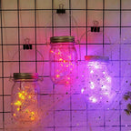 Indoor String Lights for Mason Jars, Solar Powered, Silver Wire