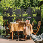 Metal Privacy Screen 72" H47 W, Freestanding Decorative Outdoor Panel - Image 6
