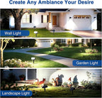 Solar Lights Outdoor Waterproof IP65, Super Bright LED with Lens, 6500K 2 Lighting Modes, Solar Powered Yard Garden Solar Spot Lights for Outside Landscape Auto On/Off -4 Pack