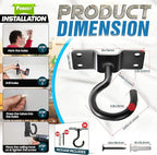 4Pcs 200LBS Rotatable Ceiling Hooks - Image 5