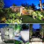 Solar Spot Lights Outdoor, 3-in-1 Garden Spotlights IP65 Waterproof 9.8ft Cable, 5W 4000mAh Separated Solar Panel, Auto On/Off for Tree Patio Yard Driveway Pathway Pool(Cold White 6000K)