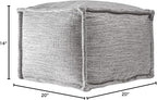 nuLOOM Sofia Casual Solid Indoor/Outdoor Filled Ottoman Pouf 14" x 20" x 20"