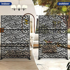 Outdoor Privacy Screen,72" H×47" W Metal Privacy Screen, Freestanding Privacy Fence Panels for Patio