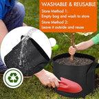 Gardzen 10-Pack 1 Gallon Grow Bags, Aeration Fabric Pots with Handles, Heavy Duty Cloth Pots for Plants