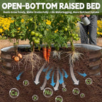 Galvanized Raised Garden Bed Outdoor, Large Raised Bed for Gardening, 2Pcs 6x3x1ft Oval Metal Planter Box for Vegetables, Fruits, Flowers, Dark Brown Wood Grain