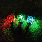 EXCMARK 10 Pack Color Changing Solar Lights Outdoor Decorative for Garden Pathway Walkway, Solar Outdoor Decorations for Patio Garden Christmas.