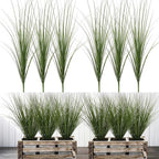 Artificial Plants Greenery 6 Pack Green Plastic Wheat Grass 26.4 Inch