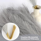 Artificial Plants Greenery: 30 Pcs Grey Faux Pampas Grass, 21.7 Inch Silk