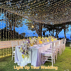 String Lights, 165 ft 500 LED Warm White Outdoor Lights with 8 Modes
