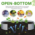 2PCS 6x3x1ft Galvanized Metal Raised Garden Bed Kit,Outdoor Planter Box Vegetables,Flowers,Herbs Durable Rust-Resistant Patio Gardening Beds