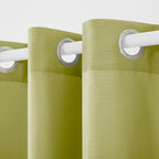 TOWN & COUNTRY BASICS Cabana Solid Heavyweight Indoor Outdoor Curtains, Light Filtering Opacity with Grommet Top, Water Repellent, 2-Pack Set, 54"x96", Kiwi Green
