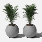 Veradek Strata Series Sphere Round Planter for Patio & Backyard | Durable Plastic-Stone Material | Modern Décor for Tall Trees and Plants