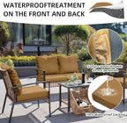 Cushion Covers 12-Pack Camel Stretch Patio Cushion Slipcovers