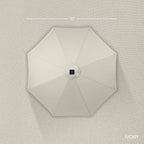 Best Choice Products 10ft Solar LED Offset Cantilever Hanging Market Patio Umbrella, Smooth 360° Rotation, 8 Sturdy Ribs, Easy Adjustment - Ivory
