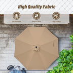 Simple Deluxe 9' Patio Umbrella Outdoor Table Market Yard Umbrella with Push Button Tilt/Crank